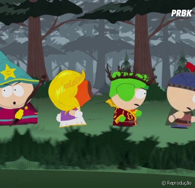 Os meninos de South Park em sua batalha de RPG épica.