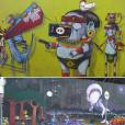 O artista Canio expressa a  cultura brasileira através de seus grafites  
