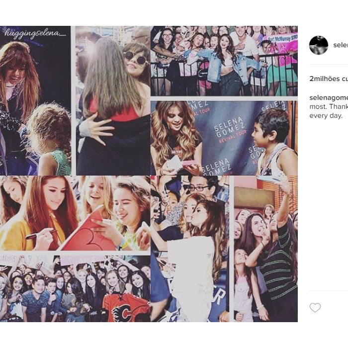 Após briga com Justin Bieber, Selena Gomez tranca opção de comentários do Instagram e posta montagem fofa com fãs