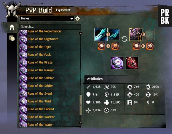 Combinações de atributos de PvP com novos runes e sigils em "Guild Wars 2"