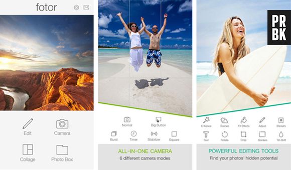 "Fotor" é um aplicativo mobile para editar suas fotos
