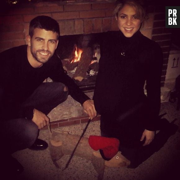 No Instagram, Shakira e Gerard Piqué curtem o frio e uma boa lareira! 