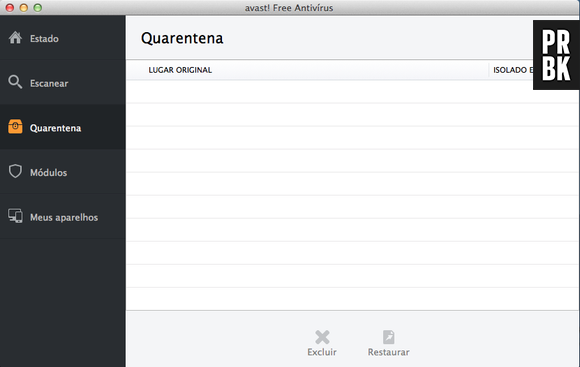 "Avast" também colocará na "Quarentena" os arquivos infectados