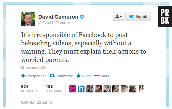 Primeiro-ministro britânico condena a decisão e pede explicações