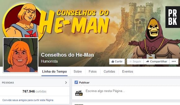 He-man dando conselhos no Facebook!