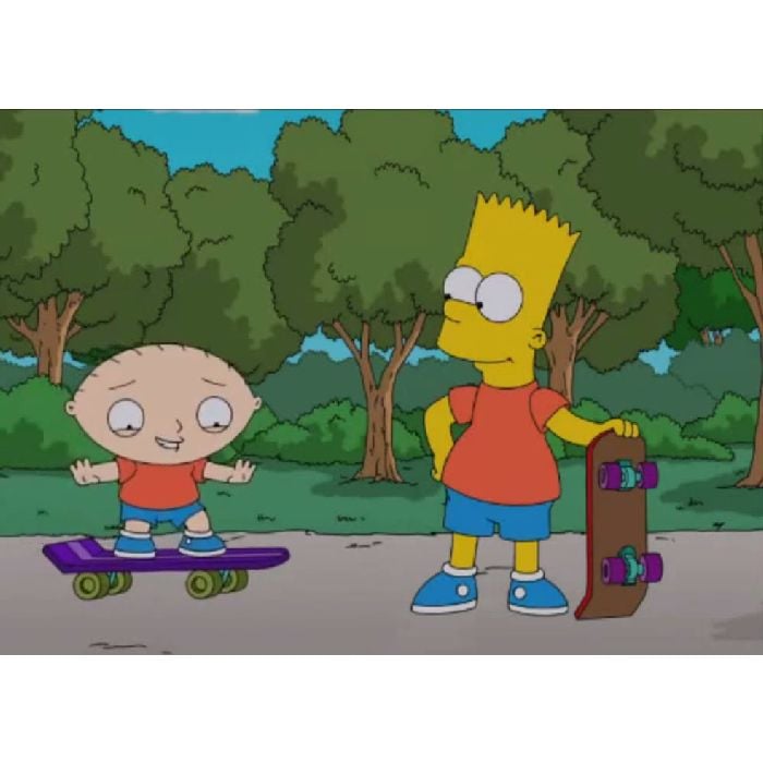  Bart Simpson e Stewie Griffin se divertem com skate em epis&amp;oacute;dio que mistura universo de &quot;Os Simpsons&quot; e &quot;Uma Fam&amp;iacute;lia da Pesada&quot; 
