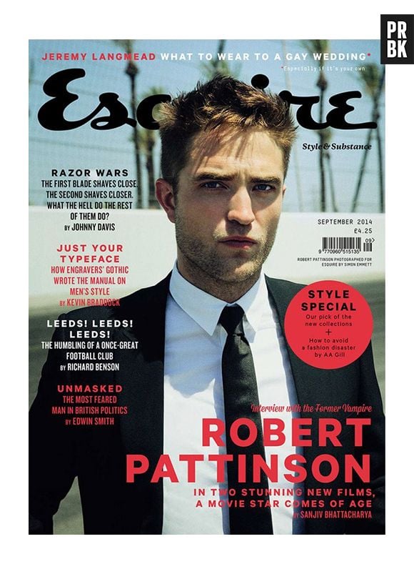 Robert Pattinson é a capa de setembro da revista "Esquire"