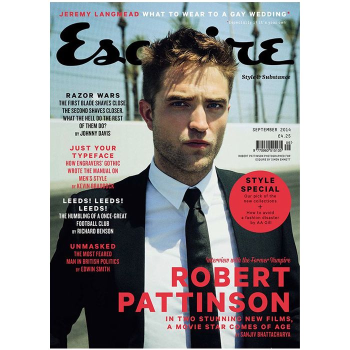  Robert Pattinson &amp;eacute; a capa de setembro da revista &quot;Esquire&quot; 