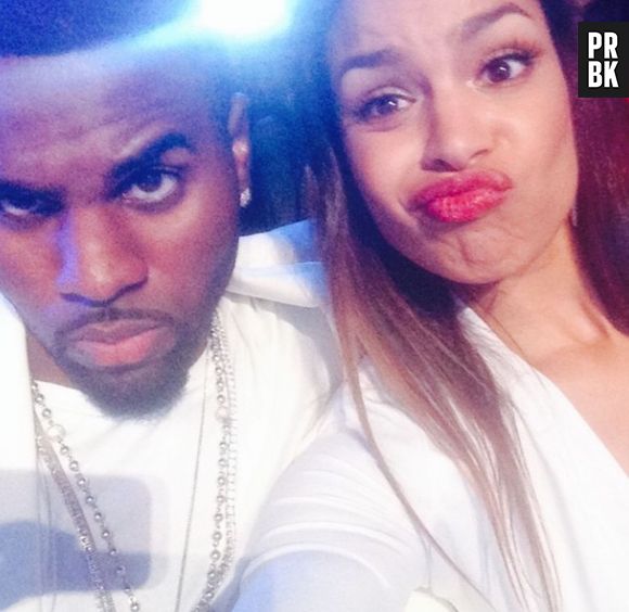 Jordan Sparks e Jason Derulo fizeram careta em selfie