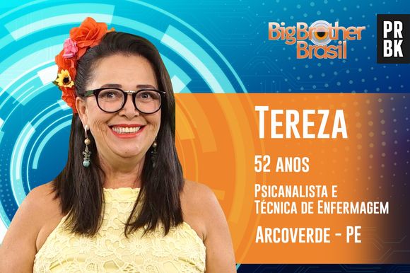 Do "BBB19", conheça Tereza, de 52 anos