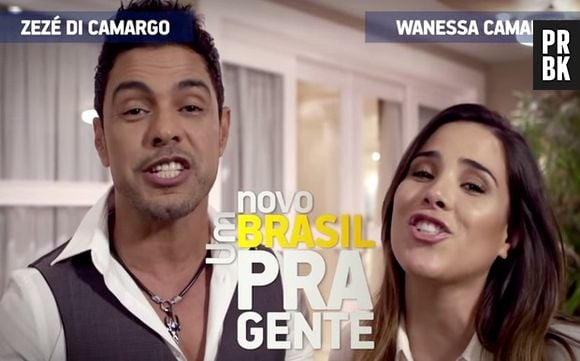 Pai e filha, Zezé di Camargo e Wanessa gravaram um vídeo em apoio a Aécio Neves