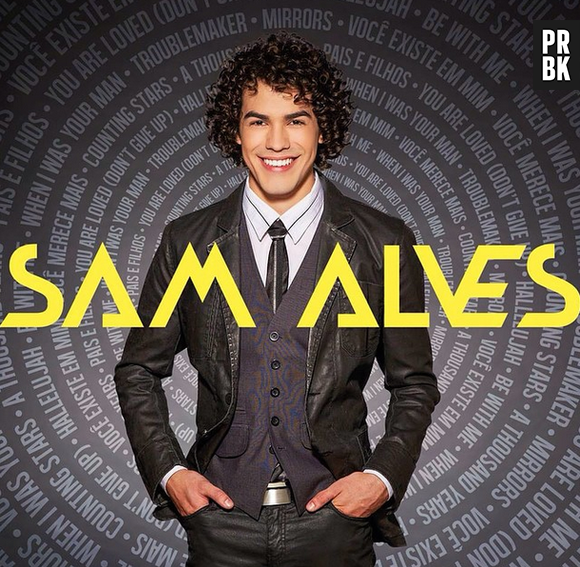 Sam Alves na capa do seu primeiro CD, lançado em março