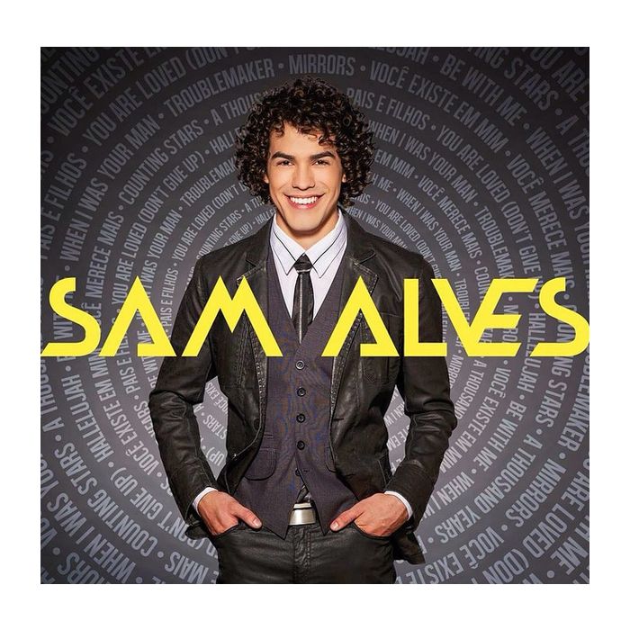 Sam Alves na capa do seu primeiro CD, lançado em março