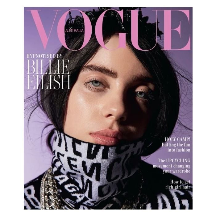 Billie Eilish é capa da Vogue Itália e revela porque gosta de usar roupas grandes