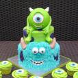 Awn, os monstrinhos de "Monstros S.A." ganharam bolo com direito a cupcake e tudo!