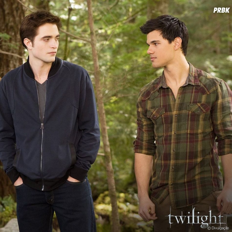 Crepúsculo: Edward (Robert Pattinson) e Jacob (Taylor Lautner) viviam ...